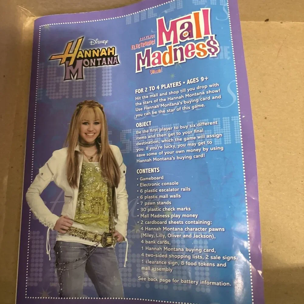 Disney Hannah Montana Electronic Mall Madness Game Hasbro 2008